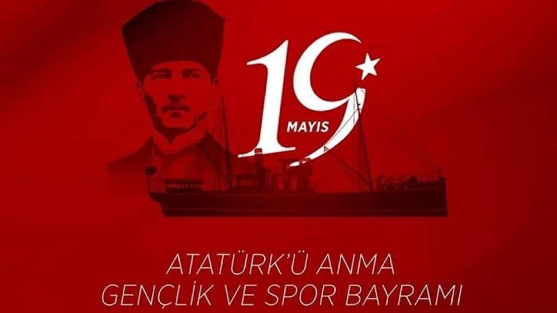 19 mayıs 2025 Atatürk'ü Anma Gençlik ve Spor bayramının  106. yılı çelenk sunma programı  yapıldı.